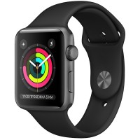 Умные часы Apple Watch Series 3 42mm MTF32RU/A Aluminum Case with Sport Band, черный