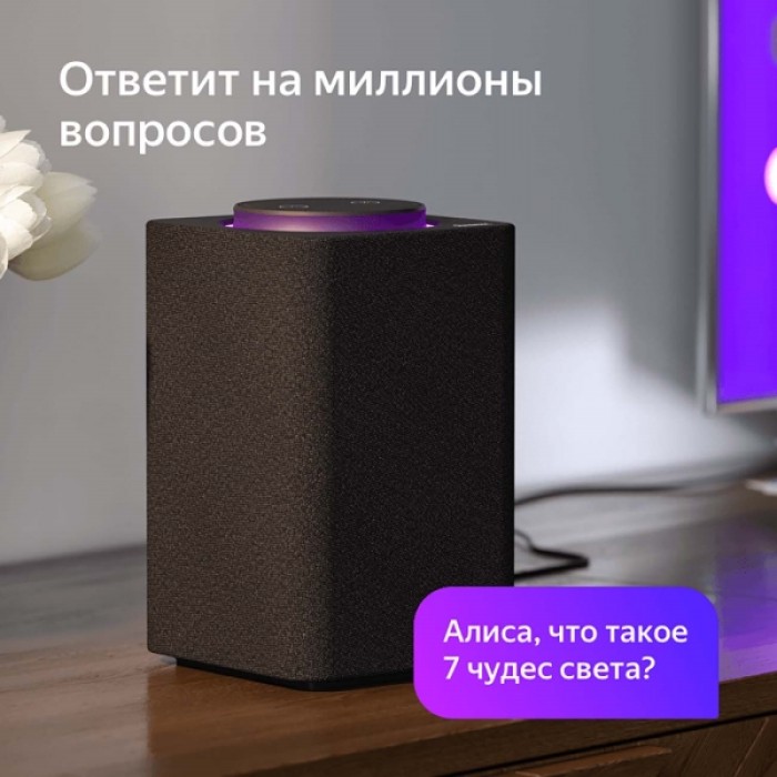 Умная колонка с Алисой Яндекс.Станция черная 