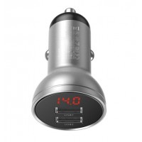Автомобильная зарядка Baseus Digital Display Dual USB 4.8A 24W Car Charger VCBXA (CCBX-0S)