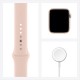 Умные часы Apple Watch Series 6 GPS 44mm Aluminum Gold Case with Sport Pink Band M00E3RU/A