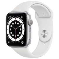 Умные часы Apple Watch Series 6 GPS 44mm Aluminum Silver Case with Sport White Band M00D3RU/A