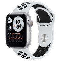 Умные часы Apple Watch Nike Series 6 GPS 40mm Aluminum Silver Case with Sport White-Black Band M00T3RU/A