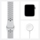 Умные часы Apple Watch Nike Series 6 GPS 40mm Aluminum Silver Case with Sport White-Black Band M00T3RU/A
