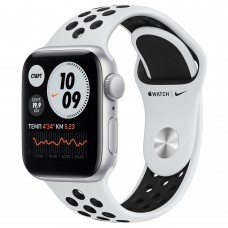 Умные часы Apple Watch Nike SE GPS 40mm Aluminum Silver Case with Sport White-Black Band MYYD2RU/A