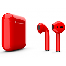 Наушники Apple AirPods 2 Color Red (Красный глянцевый) (без беспроводной зарядки чехла) MV7N2
