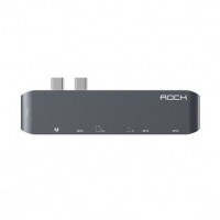 Хаб 7 в 1 ROCK Dual USB Type-C Almighty Hub для MacBook Pro