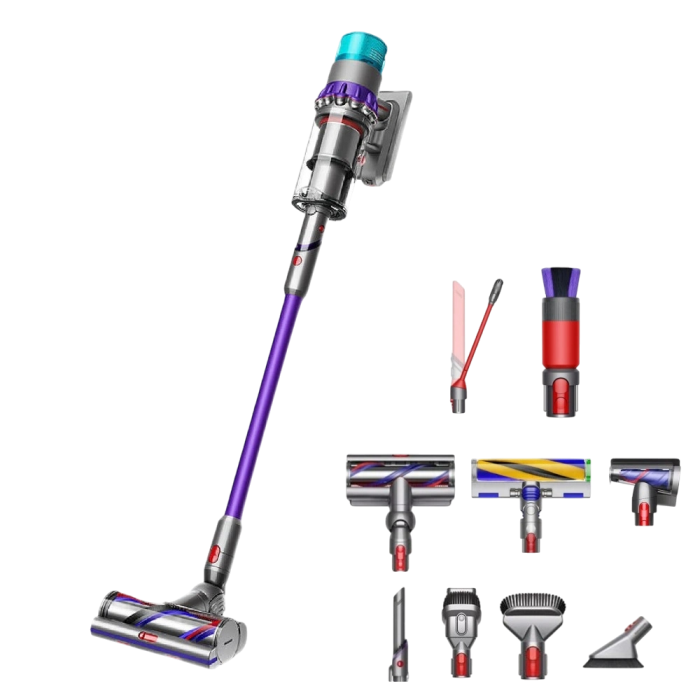 Купить Пылесос Dyson Gen5 Detect absolute (SV23) Iron/Purple (9 насадок) 443072-01 в магазине stiltv.ru по низкой цене