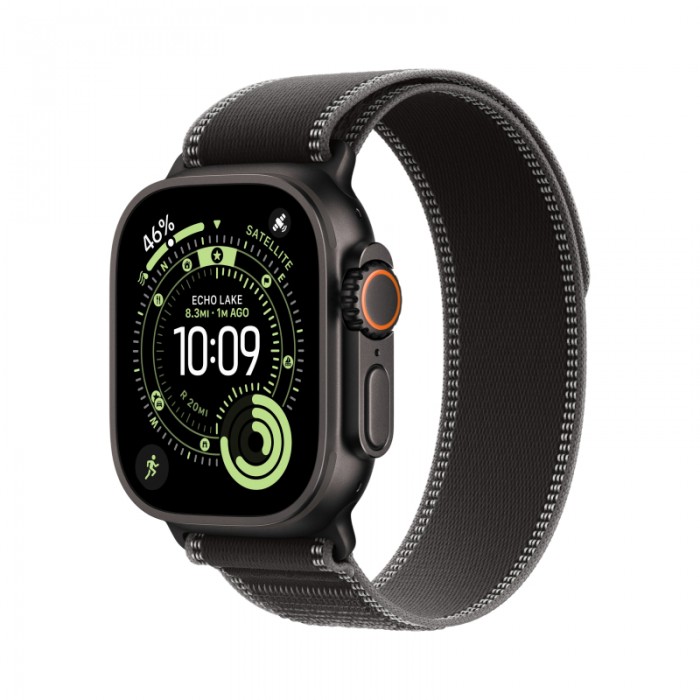 Apple Watch Ultra 3, 49 мм, Black Titanium Bl/Charcoal Trail Loop Apple Watch Ultra 3, 49 мм, Black Titanium Bl/Charcoal Trail Loop