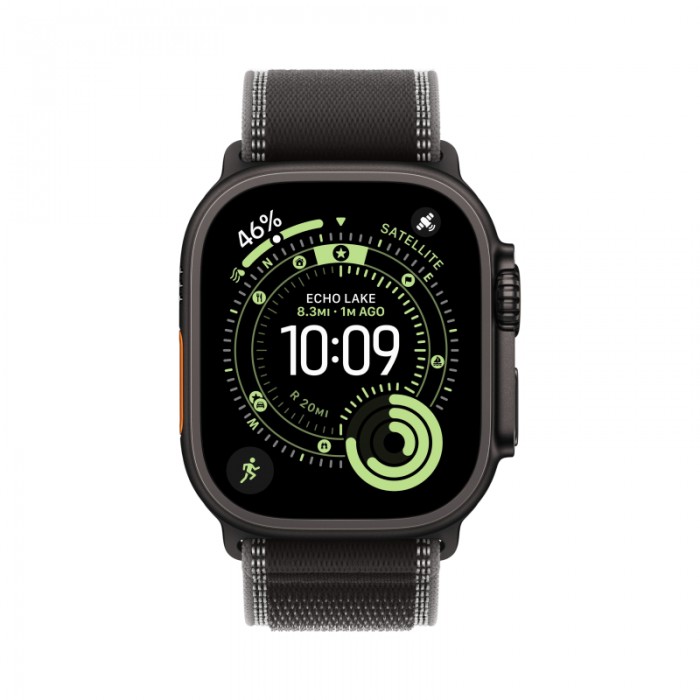 Apple Watch Ultra 3, 49 мм, Black Titanium Bl/Charcoal Trail Loop