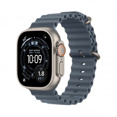 Apple Watch Ultra 3, 49 мм, Natural Titanium Anchor Blue Ocean Band