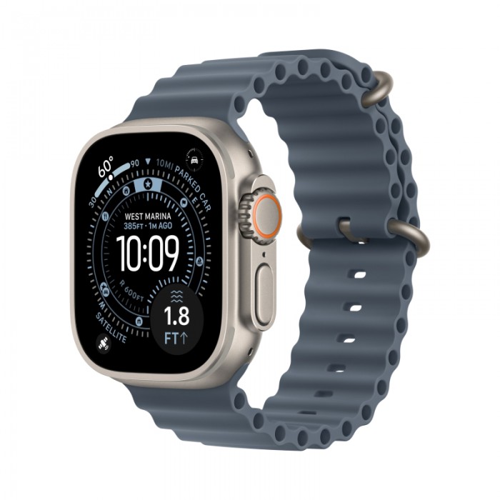 Apple Watch Ultra 3, 49 мм, Natural Titanium Anchor Blue Ocean Band Apple Watch Ultra 3, 49 мм, Natural Titanium Anchor Blue Ocean Band