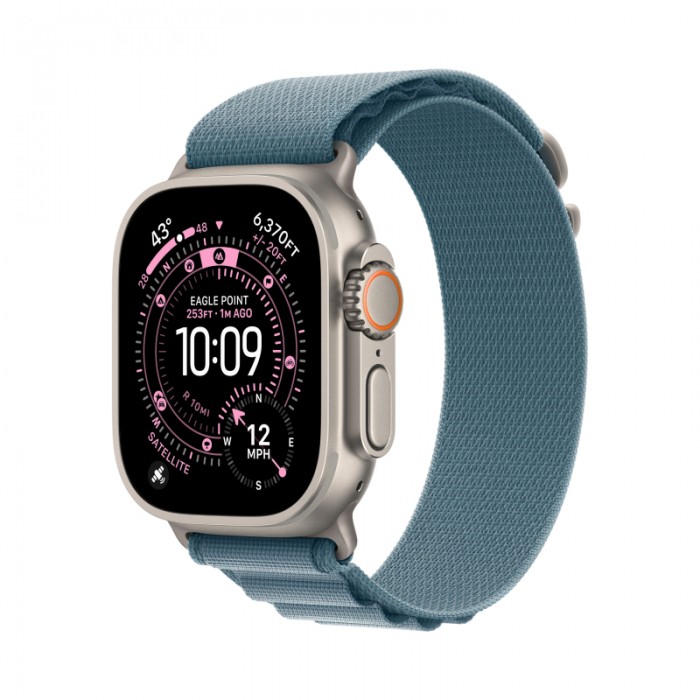 Умные часы Apple Watch Ultra 3, 49 мм, Natural Titanium Light Blue Alpine Loop Умные часы Apple Watch Ultra 3, 49 мм, Natural Titanium Light Blue Alpine Loop