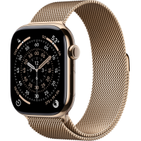 Apple Watch Series 11 46mm Gold Titanium Case with Milanese Loop (S/M, 130–180мм)