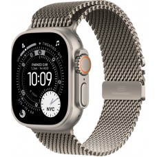 Apple Watch Ultra 3, 49 мм, Natural Titanium Milanese Natural Loop M