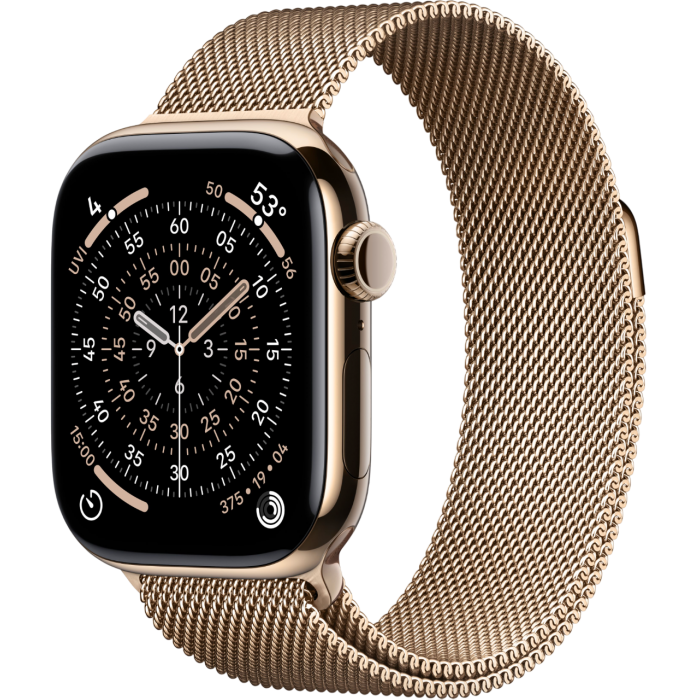 Apple Watch Series 11 42mm Gold Titanium Milanese Loop — купить в Москве