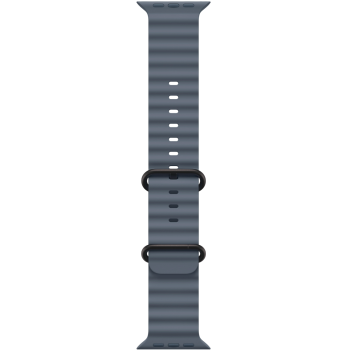 Apple Watch Ultra 3 49mm Black Titanium Case with Anchor Blue Ocean Band (2025)