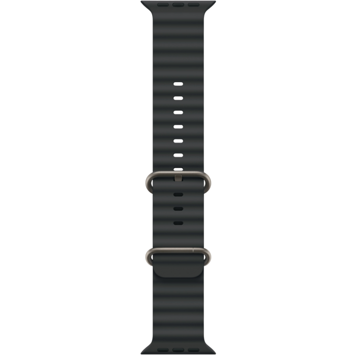 Apple Watch Ultra 3 49mm Natural Titanium Case with Black Ocean Band (2025)