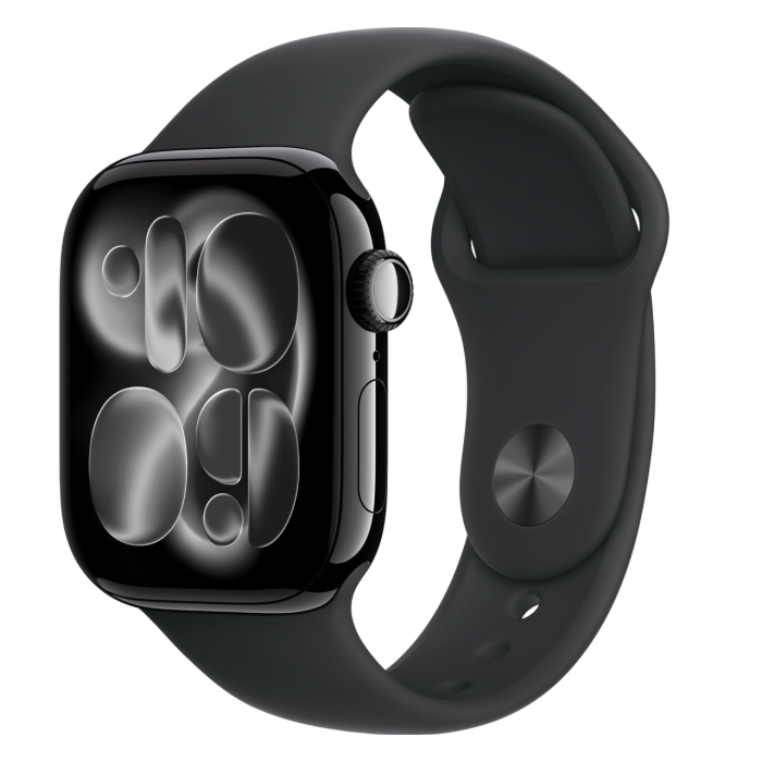 Apple Watch Series 11 46mm Jet Black Aluminum Black Sport Band M/L — купить в Москве по низкой цене