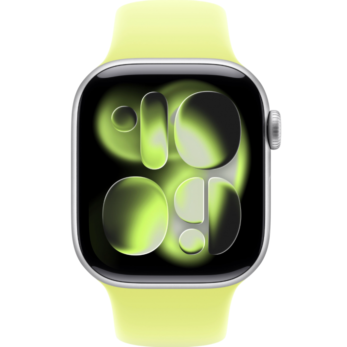Apple Watch Series 11 46mm Silver Aluminum Light Blush / Neon Yellow M/L — купить в Москве по низкой цене