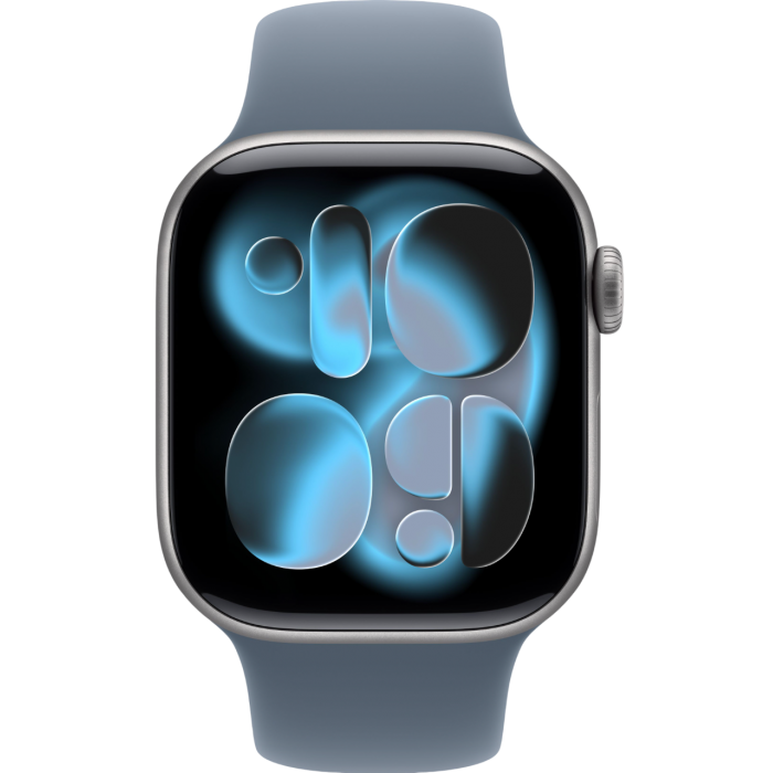 Apple Watch Series 11 46mm Space Grey Aluminium Anchor Blue Sport Band M/L — купить в Москве по низкой цене