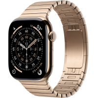 Apple Watch Series 11 46mm Gold Titanium Case with Gold Link Bracelet