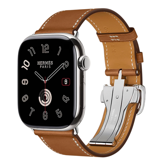 Купить Apple Watch Hermès Series 11 46mm Titanium Case with Single Tour Deployment Buckle Fauve в магазине stiltv.ru по низкой цене
