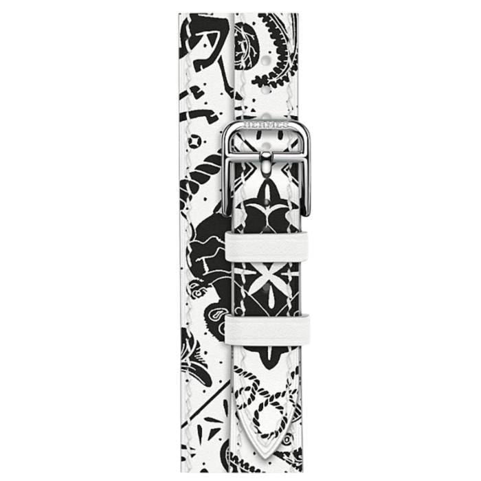Купить Apple Watch Hermès Series 11 42mm Titanium Case with Double Tour Attelage Animaux Bandana Blanc в магазине stiltv.ru по низкой цене, фото номер 2