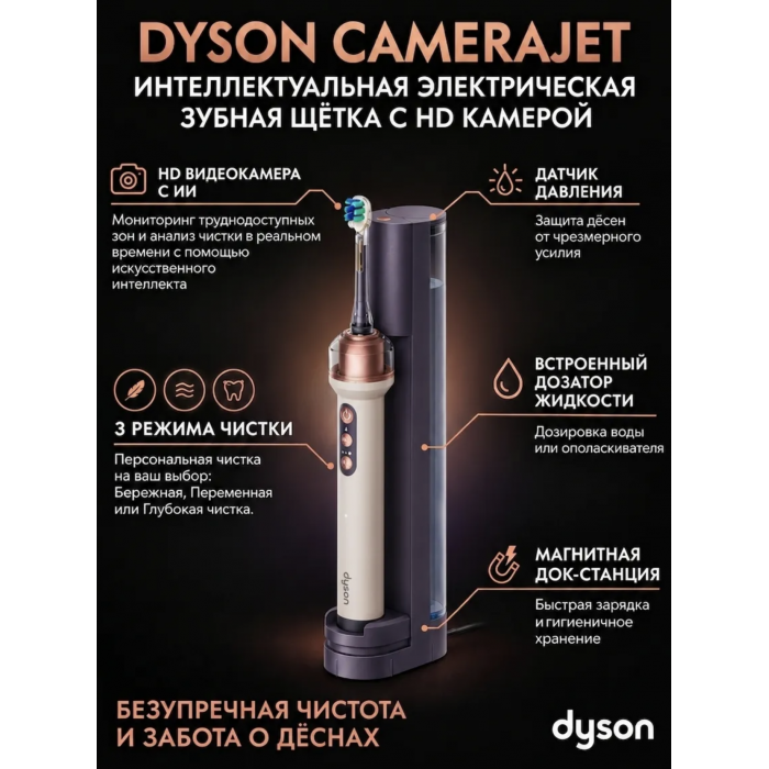 Купить Электрическая зубная щётка Dyson CameraJet ceramic pink в магазине stiltv.ru по низкой цене, фото номер 2