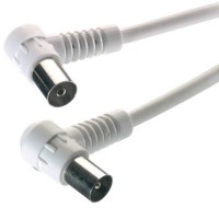 Кабель антенный Vivanco 43033 (1,5 м, белый, угловой)