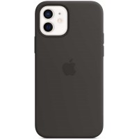 Чехол Apple для iPhone 12/12 Pro Silicone Case Black (Черный) MHL73ZE/A