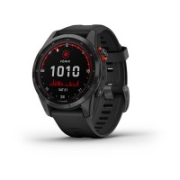 Умные часы FENIX 7S Solar серый с черным силиконовым ремешком