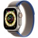 Умные часы Apple Watch Ultra GPS + Cellular 49мм Titanium Case with Blue/Gray Trail Loop MQF33 (S/M, 130–180 мм), Синий/Серый