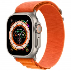 Умные часы Apple Watch Ultra GPS + Cellular 49мм Titanium Case with Orange Alpine Loop Medium (145–190 мм), Оранжевый