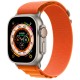 Умные часы Apple Watch Ultra GPS + Cellular 49мм Titanium Case with Orange Alpine Loop MQEU3 (Small, 130–160 мм), Оранжевый