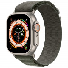 Умные часы Apple Watch Ultra GPS + Cellular 49мм Titanium Case with Green Alpine Loop Small (130–160 мм), Зеленый