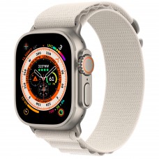 Умные часы Apple Watch Ultra GPS + Cellular 49мм Titanium Case with Starlight Alpine Loop Small (130–160 мм), сияющая звезда