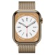Умные часы Apple Watch Series 8 GPS + Cellular 45mm Gold Stainless Steel Case with Milanese Loop Gold, золотистый