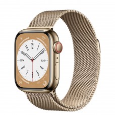 Часы Apple Watch Series 8 GPS + Cellular 41мм Stainless Steel Case with Milanese Loop Gold, золотистый