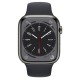 Умные часы Apple Watch Series 8 GPS + Cellular 45mm Gold Stainless Steel Case with Sport Band Midnight, темная ночь