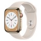 Умные часы Apple Watch Series 8 GPS + Cellular 45mm Gold Stainless Steel Case with Sport Band Starlight, сияющая звезда