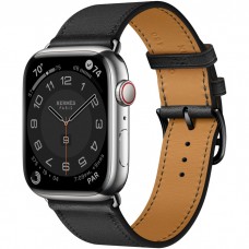 Умные часы Apple Watch Hermès 8 Series GPS + Cellular 45mm Silver Stainless Steel Case with Single Tour, Noir