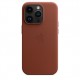 Чехол Apple iPhone 14 Pro Leather Case with MagSafe  Umber