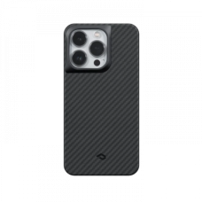 Противоударный чехол Pitaka MagEZ Pro 3 для iPhone 14 Pro Max (6.7"), черно-серый, кевлар (арамид)