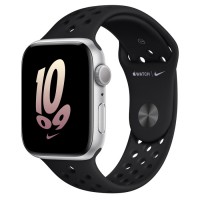 Apple Watch Series SE Gen 2 44mm Aluminium Case, midnight/black Nike Sport Band - S/M