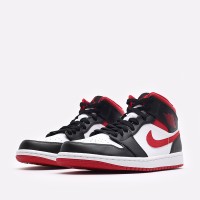 Кроссовки Air Jordan 1 Mid Gym Red Black White 554724 122  US 12/ СМ 30/ EUR 46