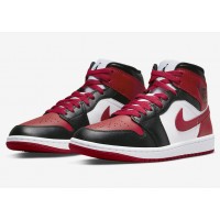 Кроссовки Wmns Air Jordan 1 Mid Alternate Bred Toe BQ6472-079 US 8/ СМ 25/ EUR 39