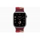 Умные часы Apple Watch Hermès Series 9 GPS + Cellular 41mm Stainless Steel Case with Rouge H Bridon Single Tour