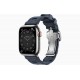 Умные часы Apple Watch Hermès Series 9 GPS + Cellular 41mm Stainless Steel Case with Navy Kilim Single Tour