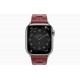 Умные часы Apple Watch Hermès Series 9 GPS + Cellular 41mm Stainless Steel Case with Rouge H Kilim Single Tour