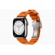 Умные часы Apple Watch Hermès Series 9 GPS + Cellular 41mm Stainless Steel Case with Orange Kilim Single Tour
